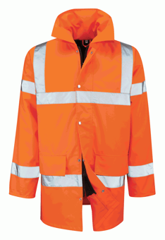 picture of Black Knight Tristan Waterproof 3/4 Length Jacket - Hi Vis Orange - OB-TRISTAN - (DISC-R)