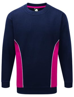 Picture of Silverstone Polycotton Sweatshirt - 320gm - Navy Blue/Red  - ON-1290-15-NR