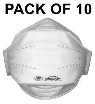 picture of JSP Springfit 421ML FFP2 Fold Flat Disposable Masks - Pack of 10 - [JS-BGA122-202-000] - (LP)