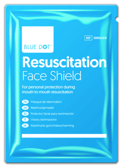 picture of Blue Dot Resuscitation Face Shield - [CM-30RESUF4]