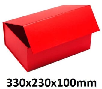 picture of Branded With Your Logo - Magnetic Gift Boxes - Red Colour - 330x230x100mm - [IH-RJ-BP330RED] - (HP)