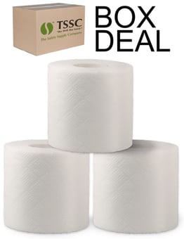 picture of 3 Ply Bamboo Toilet Roll - Quilted Unwrapped - Box Deal 40 x 36 - [IH-MCS-TFBTPUW] - (LP)