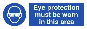 picture of Eye Protection Sign LARGE - 600 x 200Hmm - Rigid Plastic - [AS-MA76-RP]  