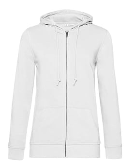 Picture of B&C Women's Organic Zipped Hood - White - BT-WW36B-WHT