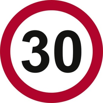picture of Spectrum 450mm Dia. Dibond 30mph Road Sign - Without Channel – [SCXO-CI-14025-1]