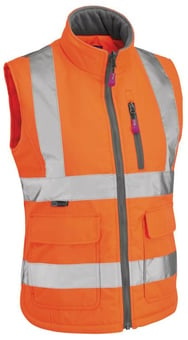 picture of Sandymere - Hi-Vis Orange Women's Bodywarmer - LE-BWL01-O