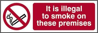 picture of Spectrum It Is Illegal To Smoke On These Premises – SAV 600 x 200mm - SCXO-CI-11889