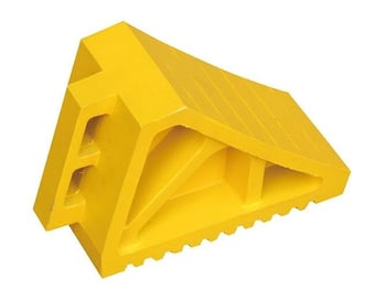 picture of Way4Now - Rubber Yellow 10 Tonnes Wheel Chock - [SHU-D-10TH-TY]