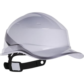 picture of Diamond V - Baseball Cap Shape - White Safety Helmet - Unvented - [LH-DIAM5BCFL]