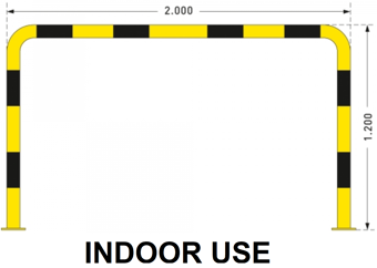 picture of BLACK BULL Protection Guard - Indoor Use - (H)1200 x (W)2000mm - Yellow/Black - [MV-195.21.170]