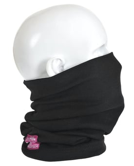 Picture of Portwest - Black Flame Resistant Anti-Static Neck Tube - PW-FR19BKR