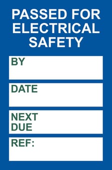 Picture of PAT Testing Mini Tag Insert - Blue (Pack of 20) - [SCXO-CI-TG62B]