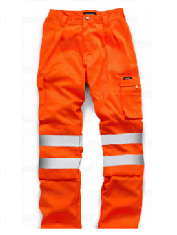 Picture of Standsafe - Orange Hi-Vis Polycotton Trouser - Regular Leg 30 Inch - [SN-HV023-ORN] - (DISC-W)