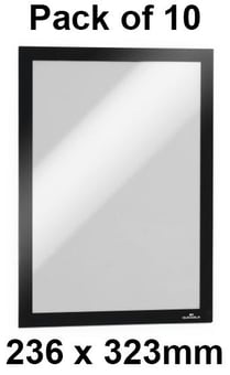 picture of Durable Self-adhesive Infoframe Duraframe Black A4 - 236 x 323mm - Pack of 10 - [DL-488201]