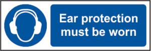 picture of Spectrum Ear protection must be worn – SAV 300 x 100mm - SCXO-CI-11404