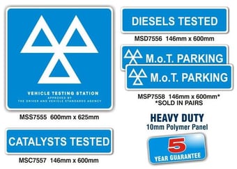 picture of MOT Signs - Heavy Duty Exterior - 5 Sign Pack - [PSO-SSP7511]