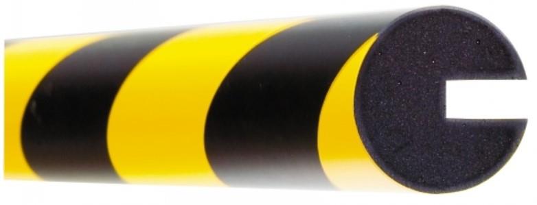 picture of TRAFFIC-LINE Push-Fit Protection - SEMI-CIRCULAR 40/40/8 - 5,000mm Lengths - Yellow/Black - [MV-422.23.704]