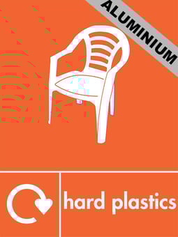 Picture of Recycling Signs - Hard Plastics - 300 X 400Hmm - Aluminium - [AS-WR15-ALU]