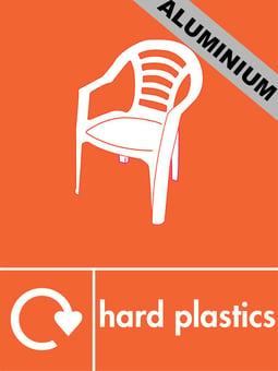 Picture of Recycling Signs - Hard Plastics - 300 X 400Hmm - Aluminium - [AS-WR15-ALU]