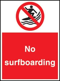 picture of No Surfboarding Sign - [AS-WH15]