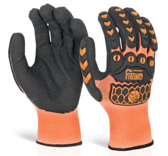 picture of Glovezilla Sandy Nitrile Coated Orange Gloves - BE-GZ63OR