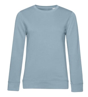 picture of B&C Women's Organic Crew Neck Sweat - Blue Fog - BT-WW32B-BFOG