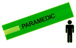 Picture of Lime Green - Mens Pre Printed Arm band - Paramedic - 10cm x 55cm - Single - [IH-ARMBAND-G-PMED-B]