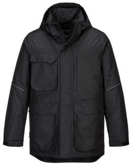 Picture of Portwest - KX3 Parka Jacket - Black - Polyester - 175g - PW-KX360BKR