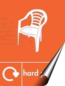 picture of Recycling Signs - Hard Plastics - 300 X 400Hmm - Self Adhesive Vinyl - [AS-WR15-SAV]