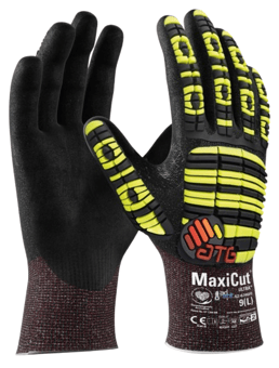 picture of MaxiCut Ultra with AD-APT Palm Coated Knitwrist Impact Gloves - Pair - ATG-52-6745FI