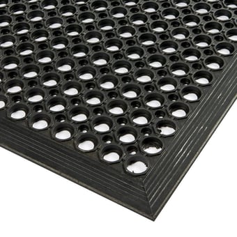picture of Ulti-Mat Greaseproof Anti-Fatigue Anti-Slip Mat - Black/Black - 910mm x 3000mm - [WWM-10141-09130013-BKBK] - (LP)