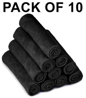 picture of Standard Microfibre Cloths - Black - Pack of 10 - [MCS-SMFCBLACK]