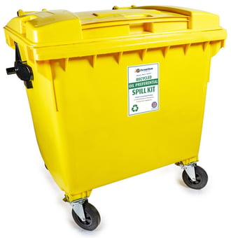 picture of FyterTech 1000L Recycled Oil Preferential Spill Kit - 4 Wheeled Bin - [DA-37-1100]