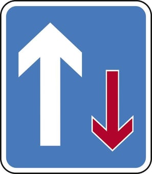 Picture of Spectrum 700 x 800mm Dibond ‘Give Way To Oncoming Traffic’ Road Sign With Channel - [SCXO-CI-13090]