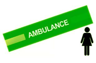 Picture of Lime Green - Ladies Pre Printed Arm band - Ambulance - 10cm x 45cm - Single - [IH-ARMBAND-G-AMB-W-S]
