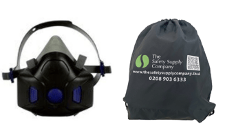 picture of 3M - Secure Click Reusable Half Face Mask With Speaking Diaphragm - HF-800 Series - Medium - TSSC Bag - [IH-KITHF-802SD]