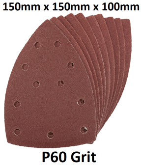 picture of Amtech 10pc Hook and Loop Delta Sanding Sheets P60 Grit - [DK-V4022]