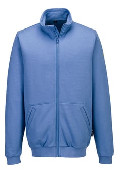 picture of Portwest AS25 - Anti-Static ESD Zip Sweatshirt - Hamilton Blue - PW-AS25HBR