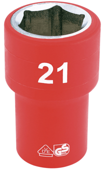 Picture of 1/2" Sq Dr Fully Insulated VDE Socket - (21MM) - EN 60900 - [DO-31941]