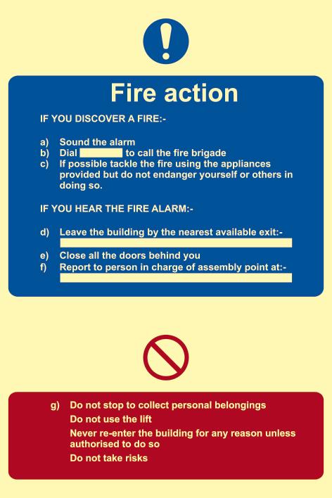 picture of Spectrum Fire Action Procedure – PHS 200 x 300mm – [SCXO-CI-17141]