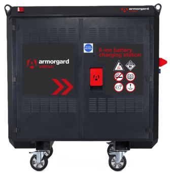 picture of Armorgard VoltHub VH16-110 Li-Ion Battery Charging 16 Locker Station - 110v - [AG-VH16-110] - (LP)