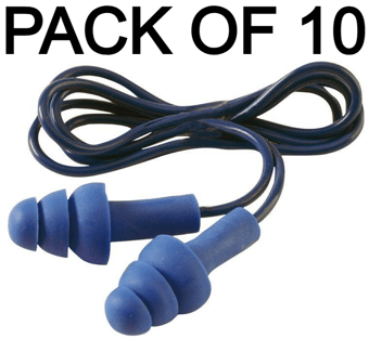 picture of 3M Ear Tracer 32db Corded Earplugs - Pack of 10 - [3M-TR01100X10] - (AMZPK)
