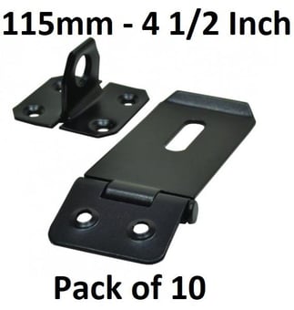picture of EXB Safety Hasp & Staple - 115mm (4 1/2") - Pack of 10 - [CI-SP49L]