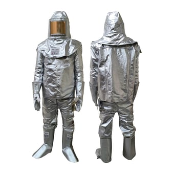 picture of Aluminized Molten Metals - Heat Resistance Safety Complete Suit - [GRF-GRAYWOLF]