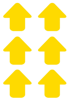 Picture of Yellow Arrows - R9 Floor Signals - 90 x 90mm - Pack of 100 - [CI-16048]