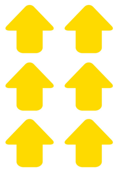 Picture of Yellow Arrows - R9 Floor Signals - 90 x 90mm - Pack of 100 - [CI-16048]