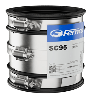 picture of Fernco Standard Coupling EPDM 304 - Size 80-95mm - [FRN-SC95]