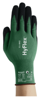 picture of Ansell HyFlex 11-842 Green Sustainable Multi-Purpose Gloves - Pair - AN-11-842