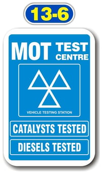 picture of Sign Panels For Wall Mounting - MOT Test Centre - Diesels Tested, Catalysts Tested - [PSO-FSB7730-13-6]
