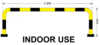 picture of BLACK BULL FLEX Protection Guard - Indoor Use - (H)640 x (W)2000mm - Yellow/Black - [MV-196.28.884]
